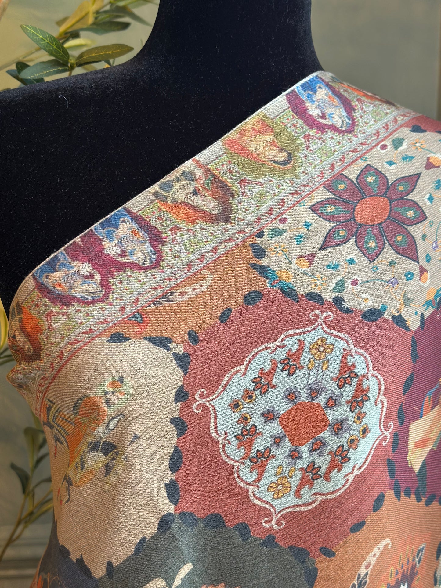 royal threaded pashmina shawl