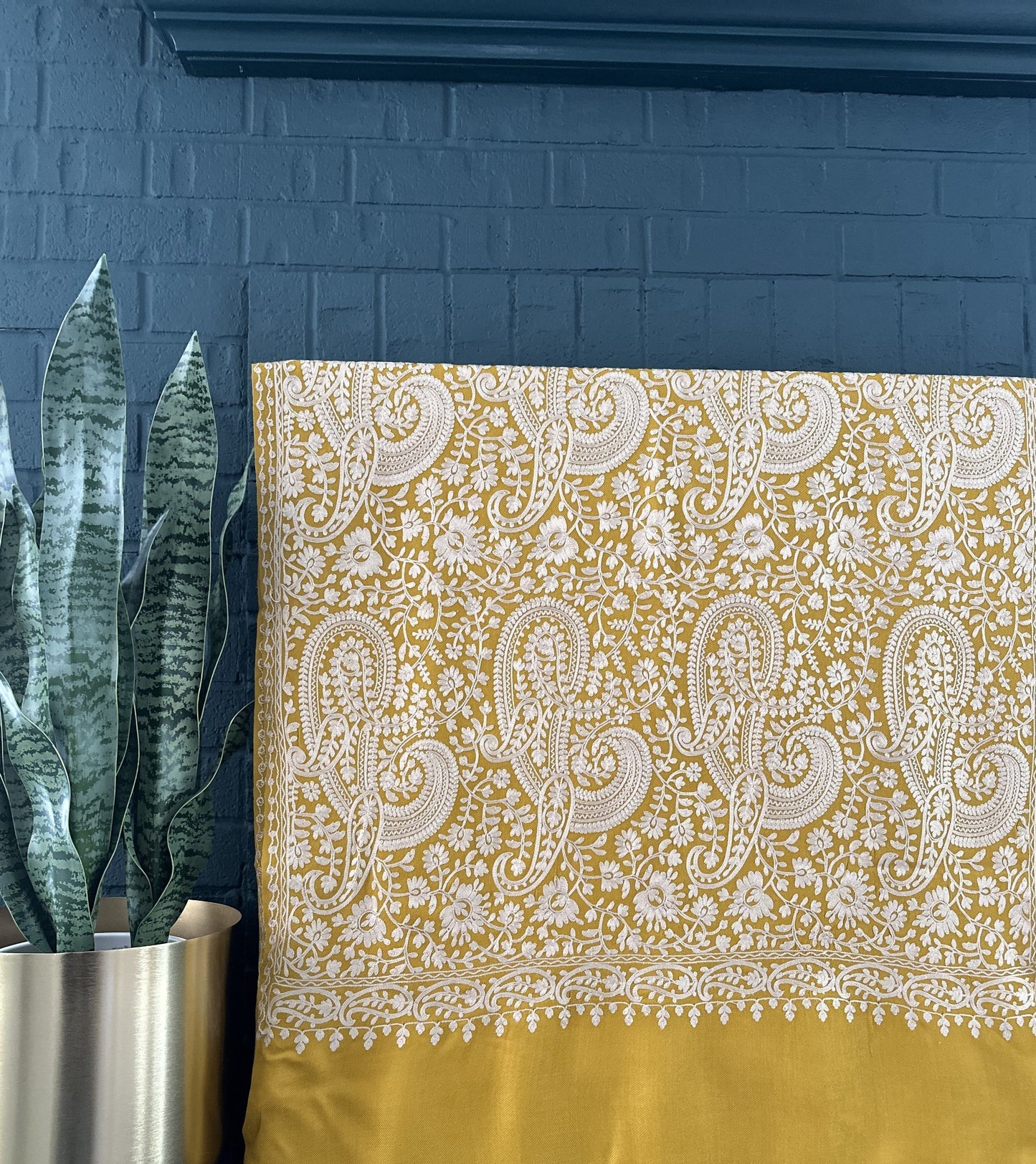 Yellow embroidery Wrap