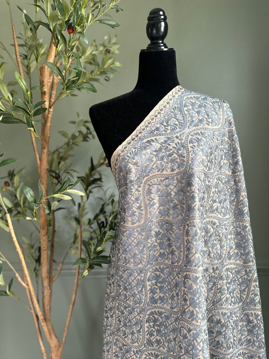 kashmir royal threads elegant shawl wrap kani

